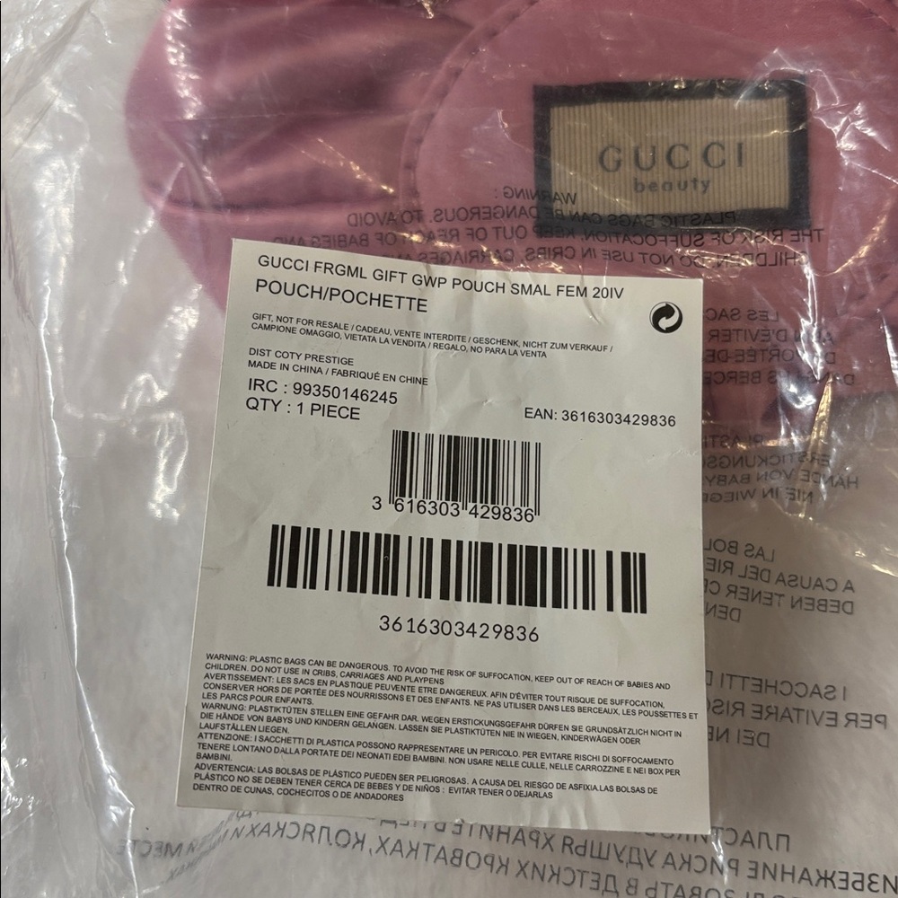 NEW Gucci Beauty Satin Drawstring Floral Flower Pouch GWP - Picture 4 of 7